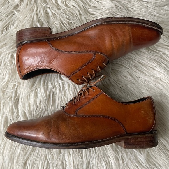 Cole Haan NikeAir C10244 Lace Up Oxford Madison Cognac Brown Dress Shoes Size 10 - Picture 2 of 10